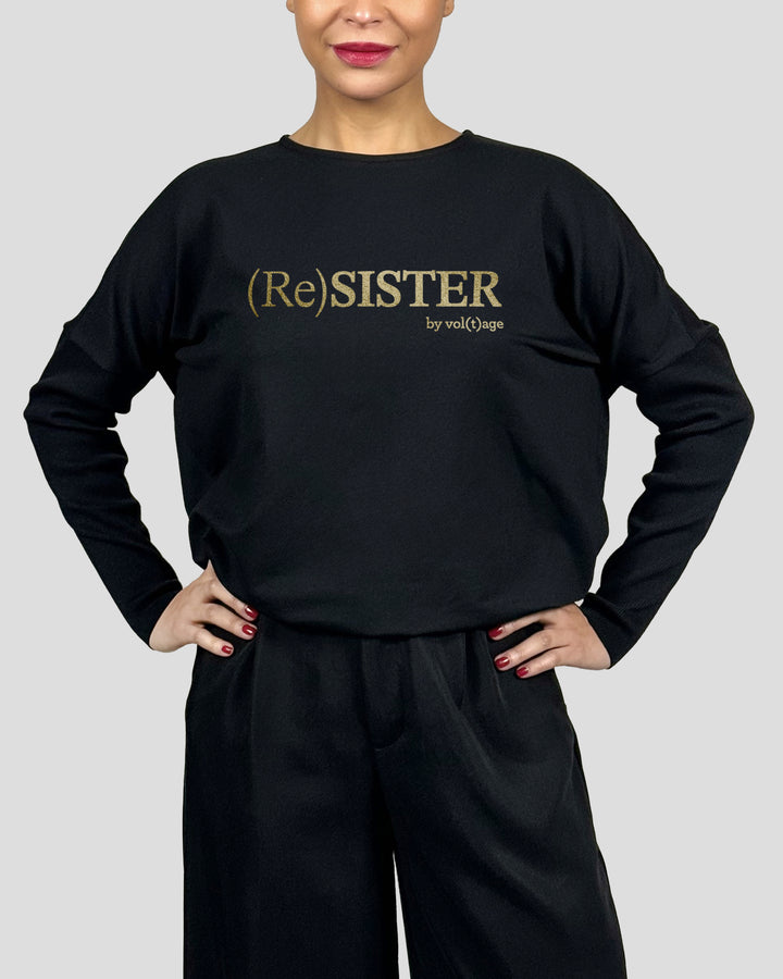 (RE)SISTER fitted smart-shirt