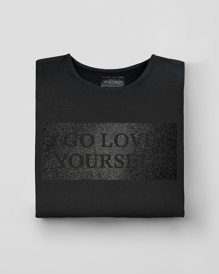 GO LOVE YOURSELF fitted smart-shirt