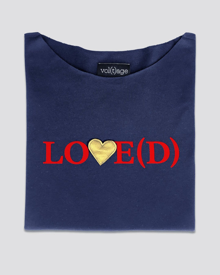 LOVE(D) (navy) relaxed smart-shirt