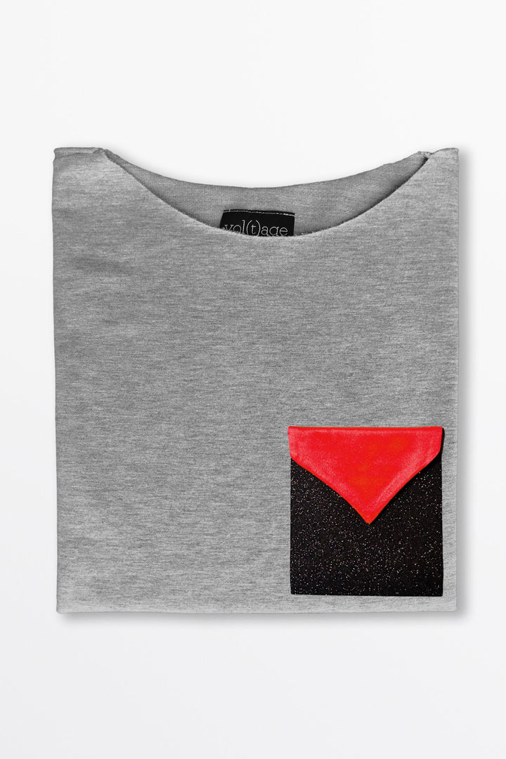 v-pocket shirt "séduisante" (mid grey)