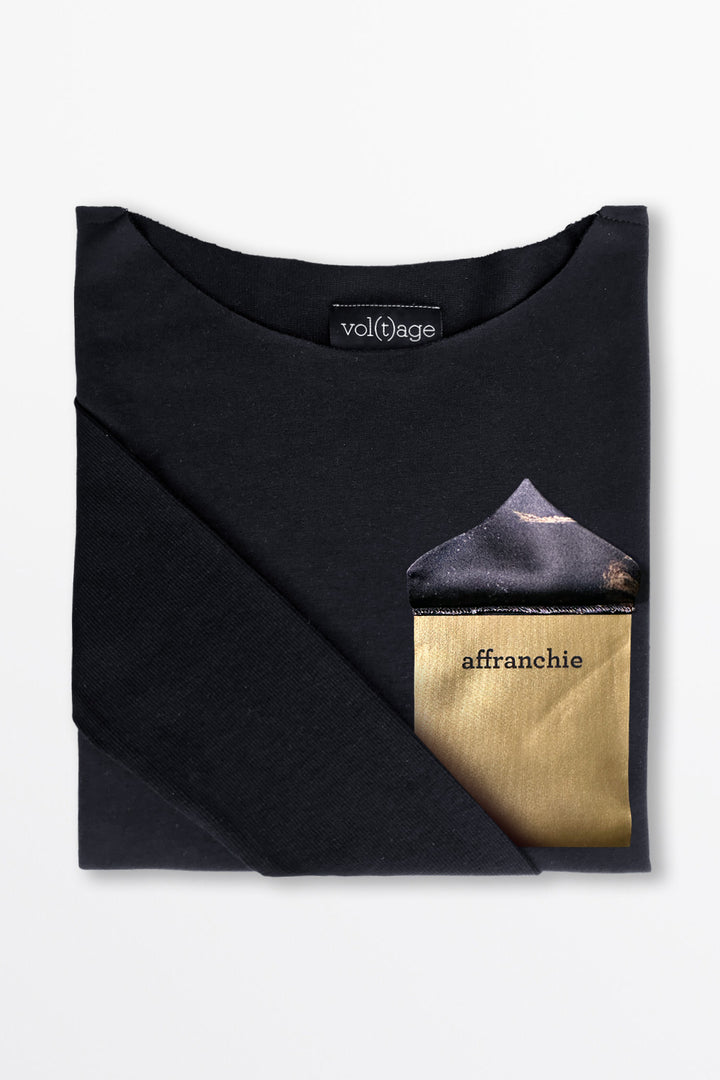 v-pocket shirt "affranchie" (black)