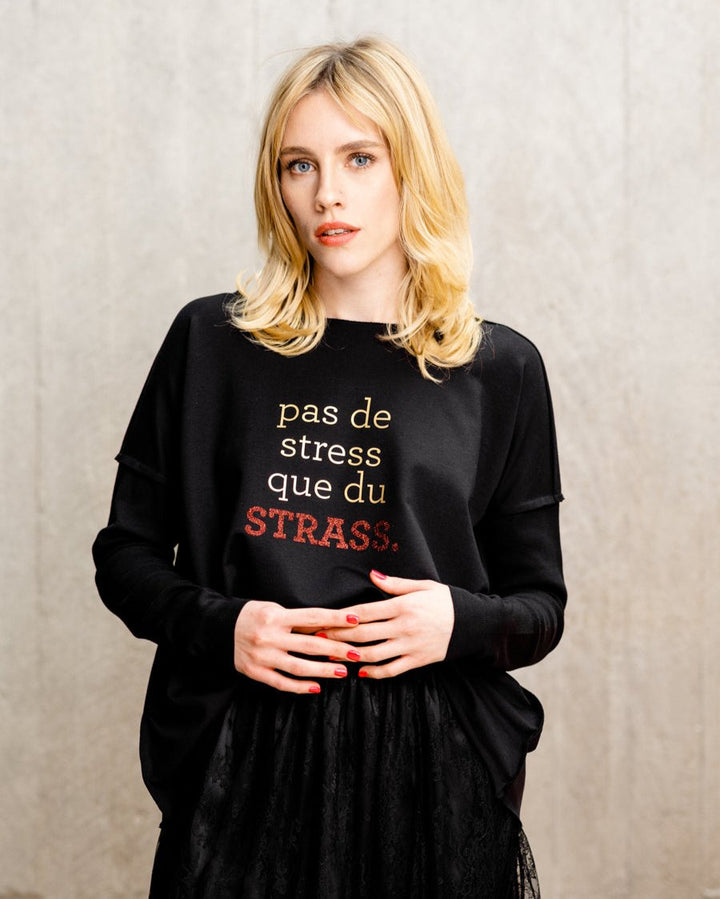 pas de stress que du STRASS relaxed smart-shirt