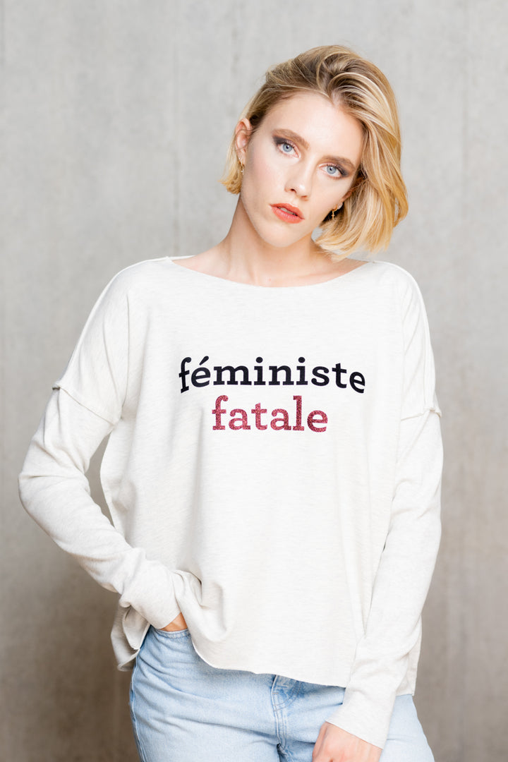 féministe fatale relaxed smart-shirt