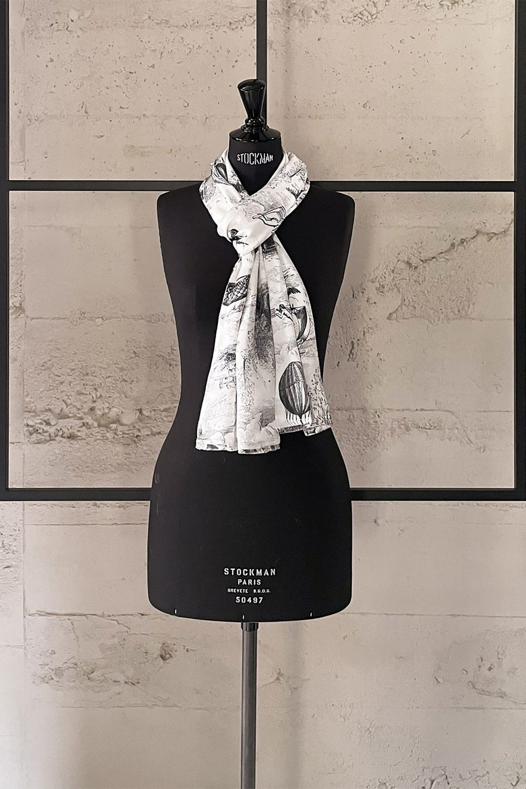 SEMPER FORTIS x vol(t)age long silk scarf