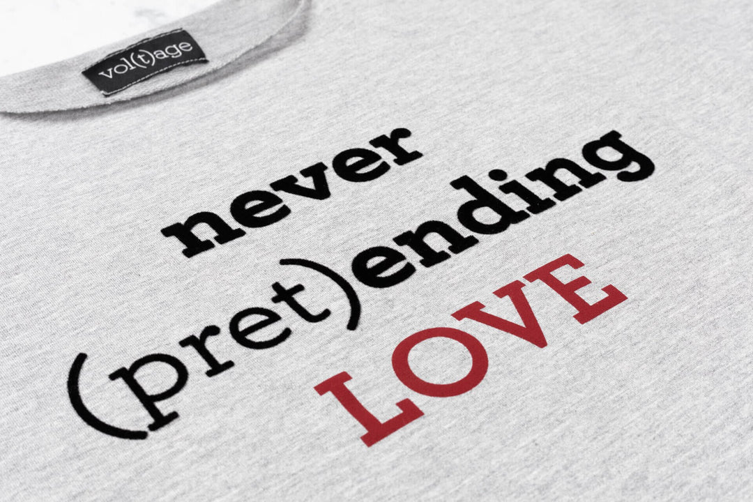 never (pret)ending LOVE relaxed smart-shirt